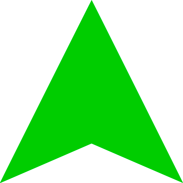 Animated green upward arrow indicating positive trend